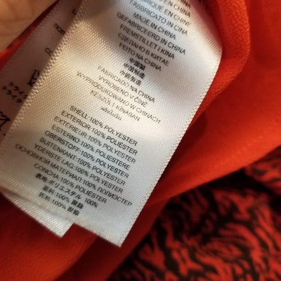 {M} Michael Kors Sunari Graphic Print Smock Dress Elastic Waist - Picture 9 of 10